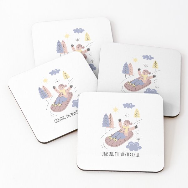 Item preview, Cute Winter Sledding Girl - Chasing The Winter Chill designed and sold by Amituniqdesign .