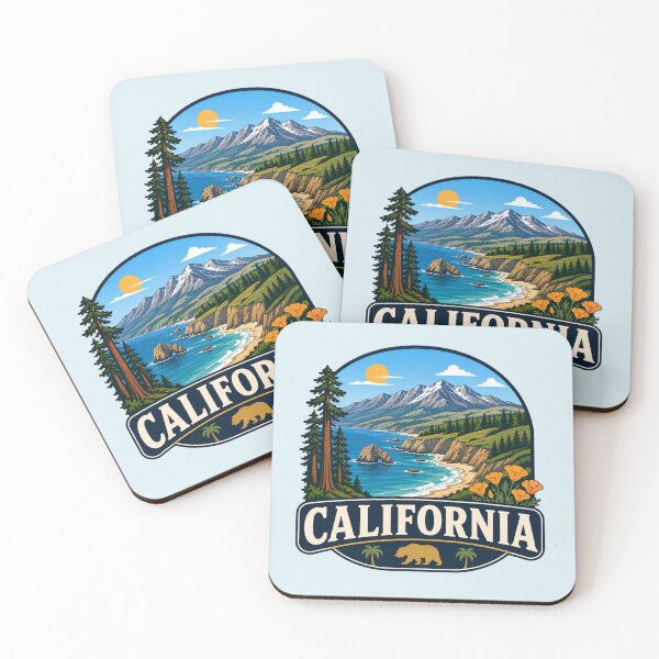 Item preview, California Coastal Mountains and Redwood Forests designed and sold by Myra365Art.
