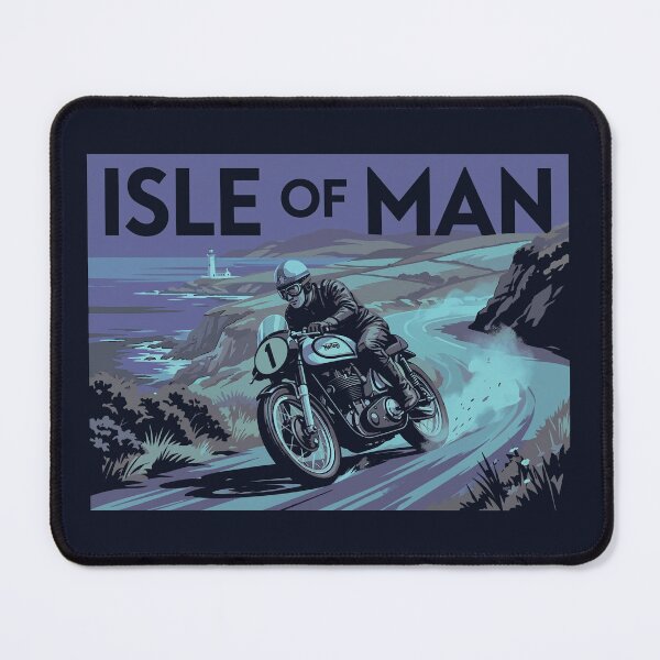Item preview, Isle of Man TT Vintage Motorcycle Racing Poster Graphic designed and sold by KiwiRider.