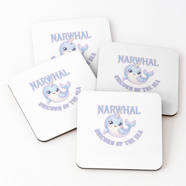 Item preview, Cute Kawaii Narwhal Unicorn of the Sea Pastel Ocean Magic designed and sold by Amituniqdesign .