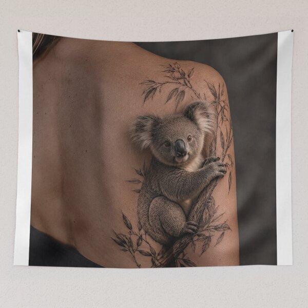 Item preview, Koala On Branch Tattoo Shoulder designed and sold by Diego Re.