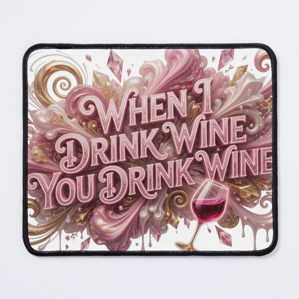 Item preview, Dynamic WHEN I DRINK WINE YOU DRINK WINE designed and sold by dazzlemakers.