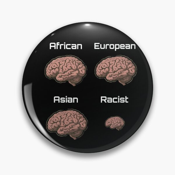 Item preview, Brain Size Comparison Racist Joke Meme designed and sold by tricartitijar.