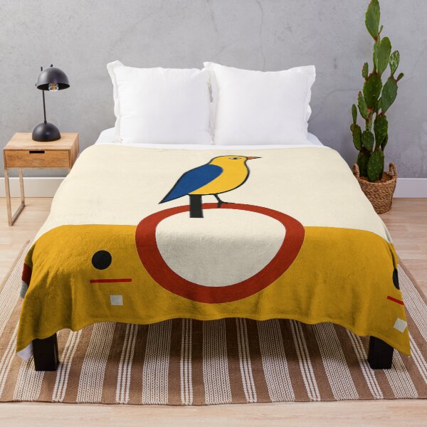 Item preview, "Perch Against Earth "- Mid Century Modern Folk Bird Abstract Art designed and sold by Filora Atelier | Bird Art.