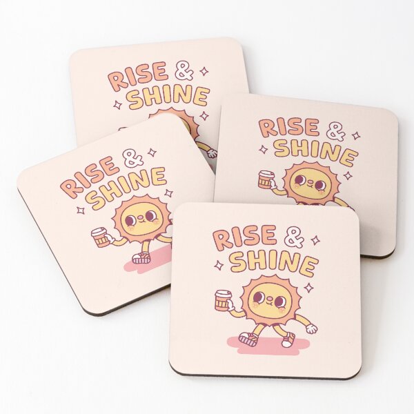 Item preview, Rise and Shine Good Morning Cute Sun With Coffee designed and sold by rustydoodle.
