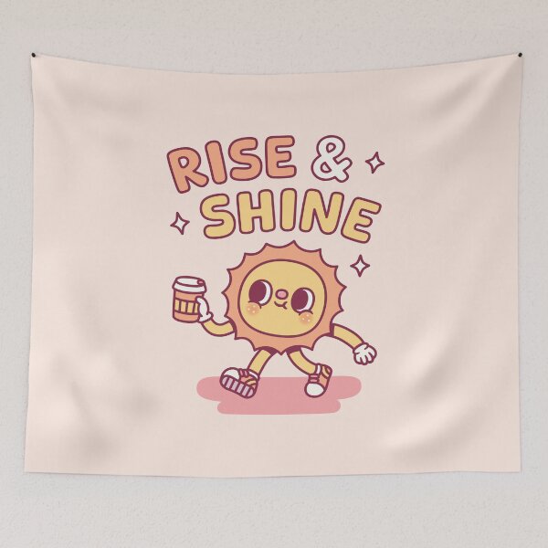 Item preview, Rise and Shine Good Morning Cute Sun With Coffee designed and sold by rustydoodle.
