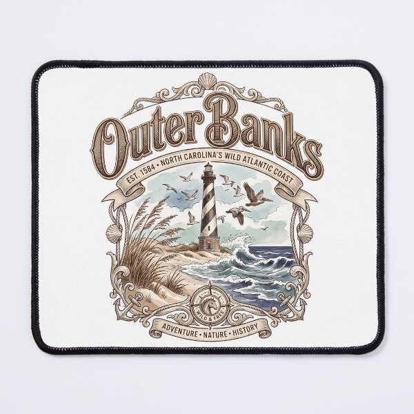 Item preview, Outer Banks Lighthouse Vintage Coastal Design designed and sold by castillomiami.