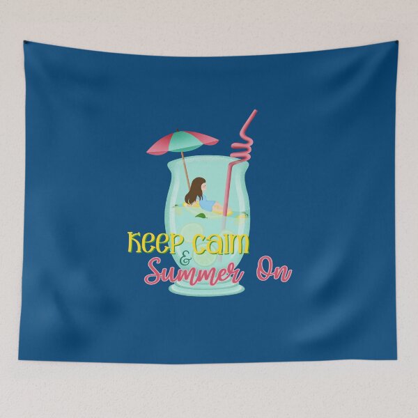 Item preview, Keep Calm & Summer On (on Navy) designed and sold by PawsitiveMum3.