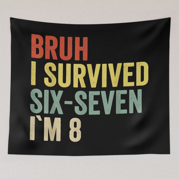 Item preview, Bruh I Survived Six-Seven I'm 8 Funny Eight Year Old Birthday designed and sold by Hugosploosh.