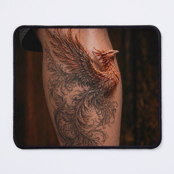 Item preview, Filigree Phoenix Tattoo Leg Art designed and sold by Diego Re.
