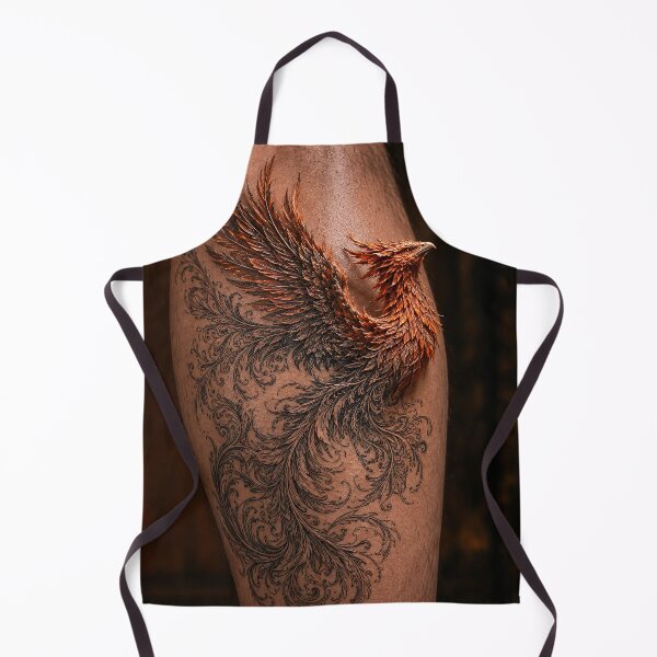 Item preview, Filigree Phoenix Tattoo Leg Art designed and sold by Diego Re.