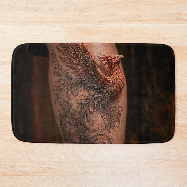 Item preview, Filigree Phoenix Tattoo Leg Art designed and sold by Diego Re.