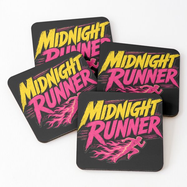 Item preview, Midnight Runner - Neon Speed Flaming Silhouette designed and sold by Wear-X.