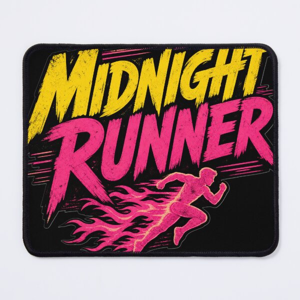Item preview, Midnight Runner - Neon Speed Flaming Silhouette designed and sold by Wear-X.
