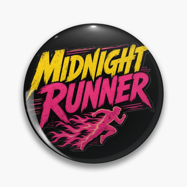 Item preview, Midnight Runner - Neon Speed Flaming Silhouette designed and sold by Wear-X.