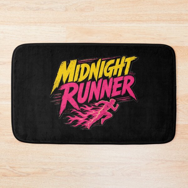 Item preview, Midnight Runner - Neon Speed Flaming Silhouette designed and sold by Wear-X.