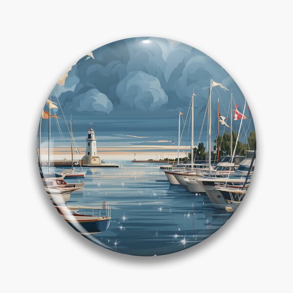 Item preview, Michigan City Indiana Harbor Vintage Travel Poster designed and sold by Boddicca.