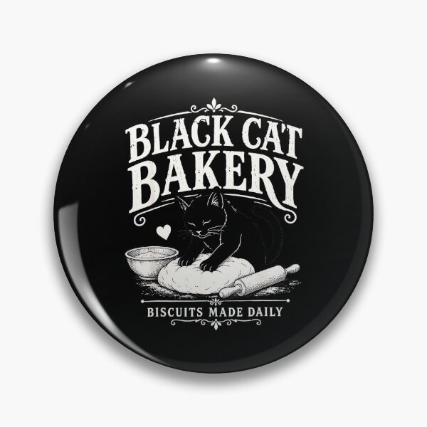 Item preview, Black Cat Bakery Biscuits Made Daily Cat Lover Baking designed and sold by Hugosploosh.