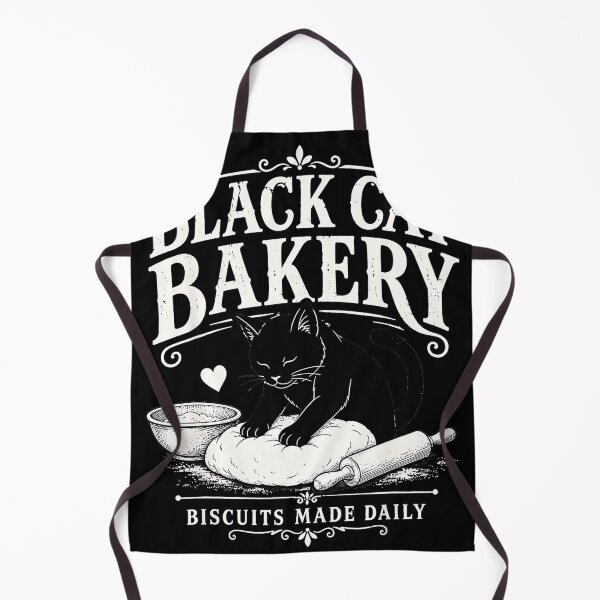 Item preview, Black Cat Bakery Biscuits Made Daily Cat Lover Baking designed and sold by Hugosploosh.