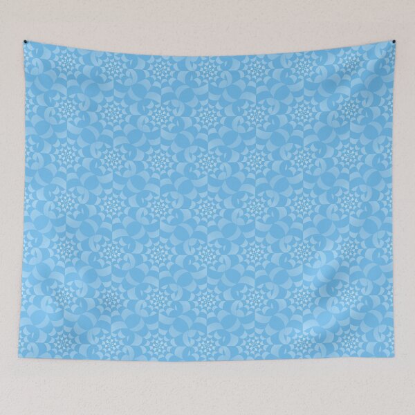 Item preview, Enchanted Web -  Pastel Blue Spider Web Halloween Pattern  designed and sold by BlackthornDsign.
