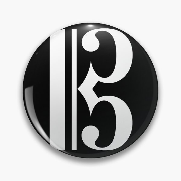 Item preview, C Clef Music Symbol – Minimal Black and White Alto Clef Design designed and sold by lematworks.