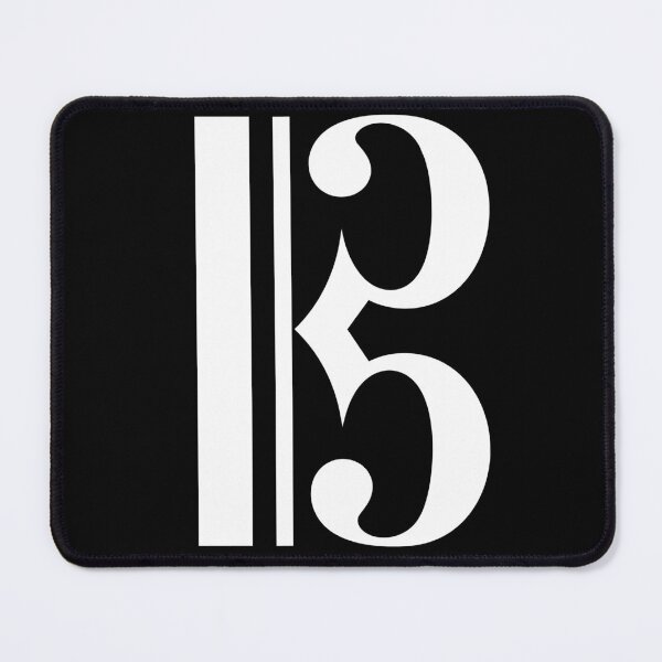 Item preview, C Clef Music Symbol – Minimal Black and White Alto Clef Design designed and sold by lematworks.