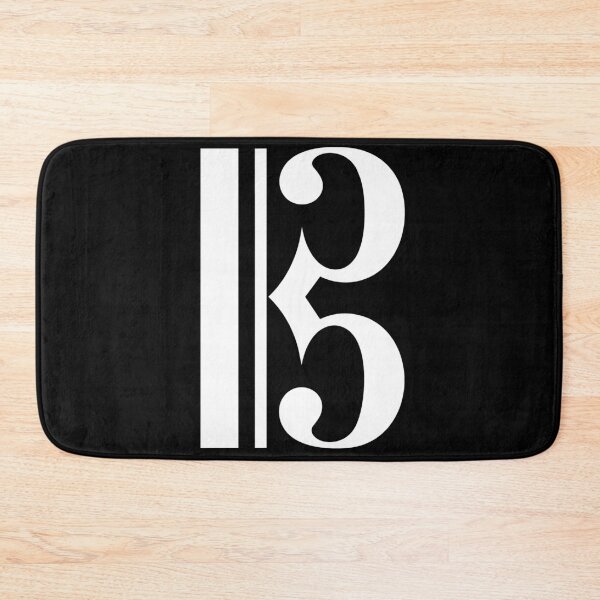 Item preview, C Clef Music Symbol – Minimal Black and White Alto Clef Design designed and sold by lematworks.
