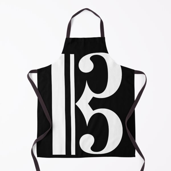 Item preview, C Clef Music Symbol – Minimal Black and White Alto Clef Design designed and sold by lematworks.