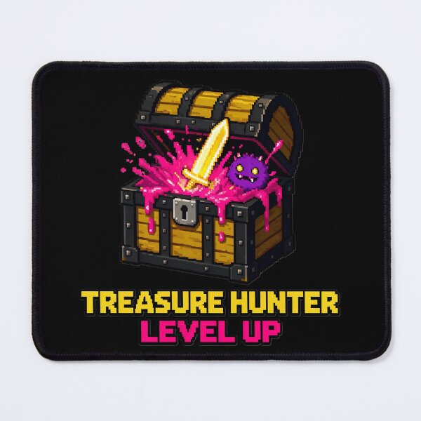 Item preview, Treasure Hunter Level Up - 8-Bit Pixel RPG Chest designed and sold by Wear-X.
