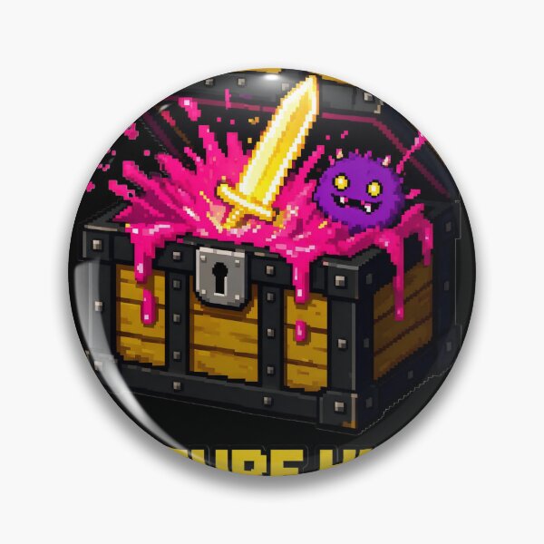 Item preview, Treasure Hunter Level Up - 8-Bit Pixel RPG Chest designed and sold by Wear-X.