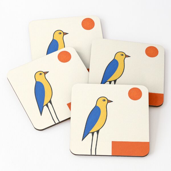 Item preview, "Tall Bird at Dusk" - Modern Bird Art  designed and sold by Filora Atelier | Bird Art.