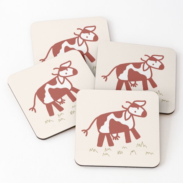 Item preview, Cute whimsical brown and white cow designed and sold by FrancesPoff.