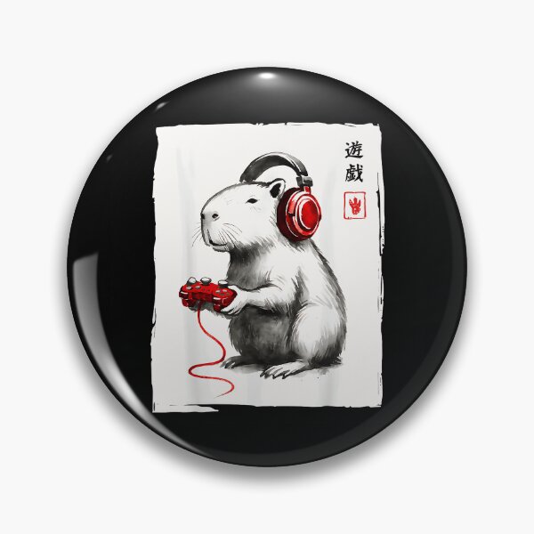 Item preview, Capybara Gamer Video Game Japanese Game designed and sold by Hugosploosh.