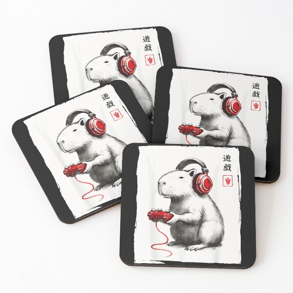 Item preview, Capybara Gamer Video Game Japanese Game designed and sold by Hugosploosh.