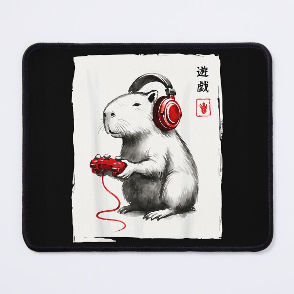 Item preview, Capybara Gamer Video Game Japanese Game designed and sold by Hugosploosh.