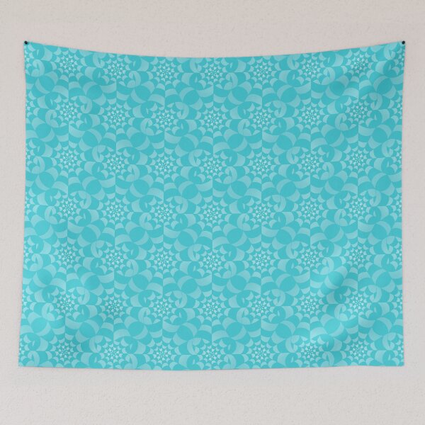 Item preview, Enchanted Web -  Pastel Aqua Spider Web Halloween Pattern  designed and sold by BlackthornDsign.