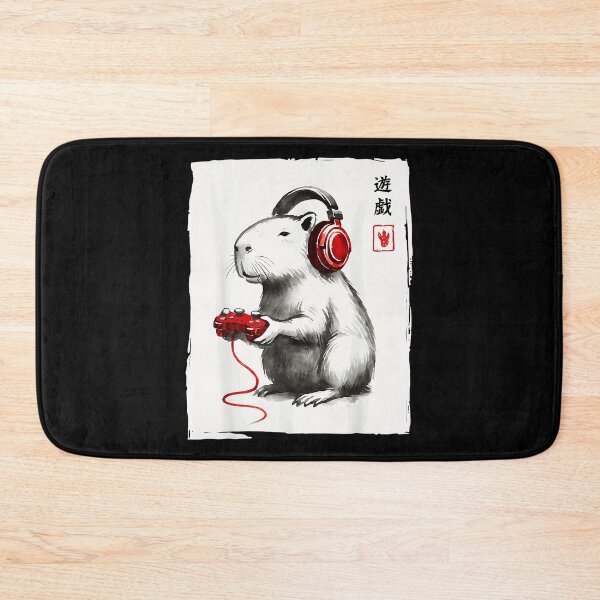 Item preview, Capybara Gamer Video Game Japanese Game designed and sold by Hugosploosh.