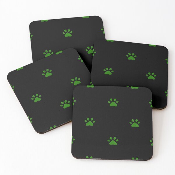 Item preview, Seamless cactus paw prints - adorable gift for plant and pet owners designed and sold by ArsenicWitch.