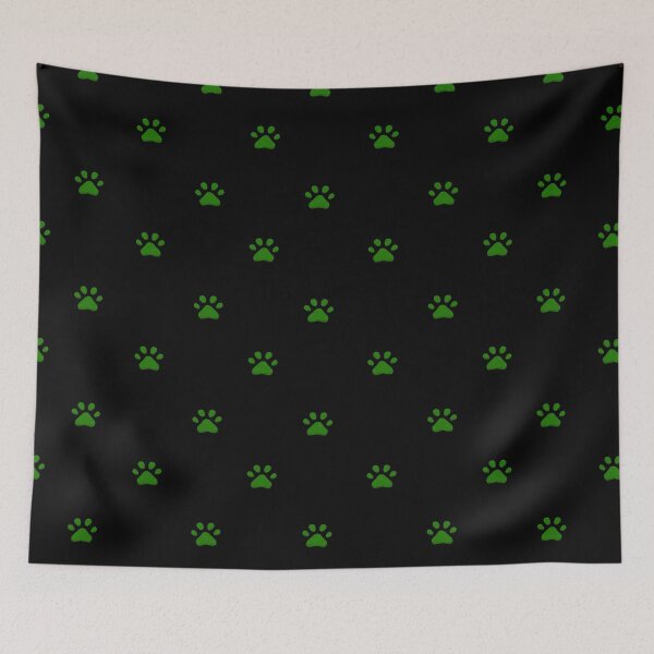 Item preview, Seamless cactus paw prints - adorable gift for plant and pet owners designed and sold by ArsenicWitch.