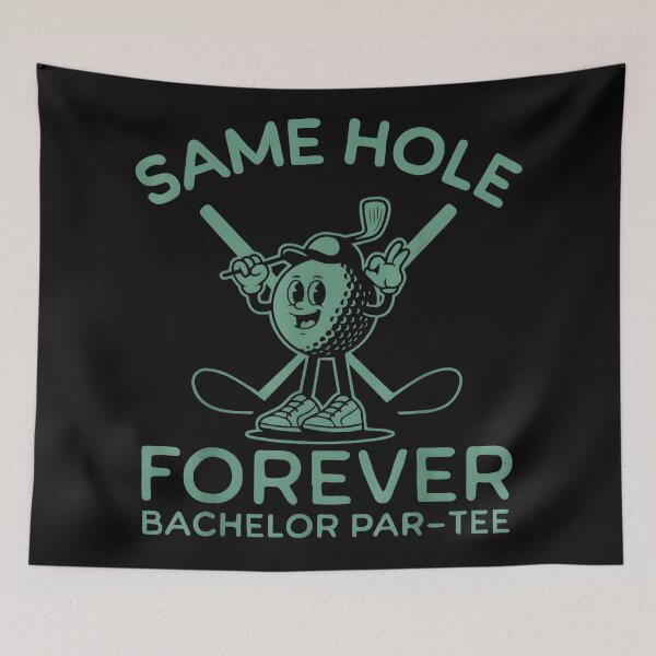 Item preview, Same Hole Forever Bachelor Par-Tee Funny Golf Groom Party designed and sold by Hugosploosh.