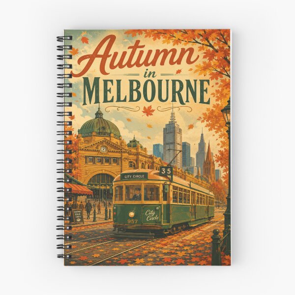 Item preview, Melbourne Tram Autumn Vintage T-Shirt | Retro Tram Lover Gift | Melbourne Australia Fall Heritage Design designed and sold by Globalcitytees.