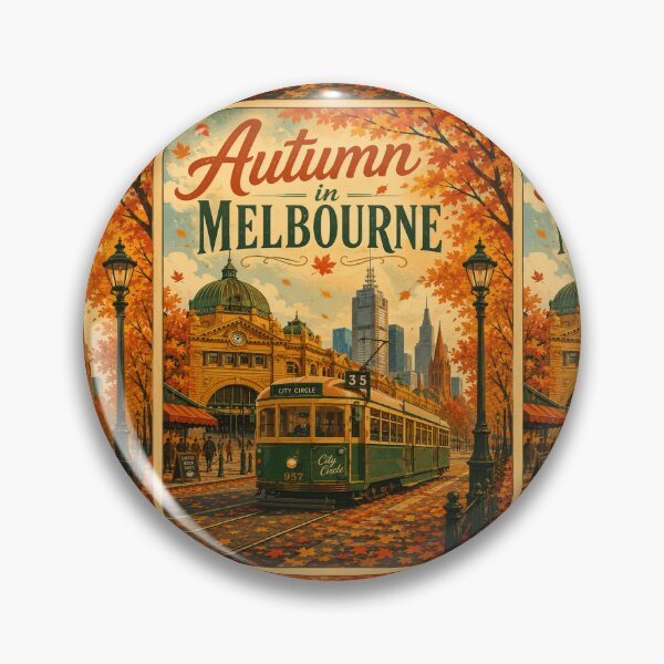 Item preview, Melbourne Tram Autumn Vintage T-Shirt | Retro Tram Lover Gift | Melbourne Australia Fall Heritage Design designed and sold by Globalcitytees.
