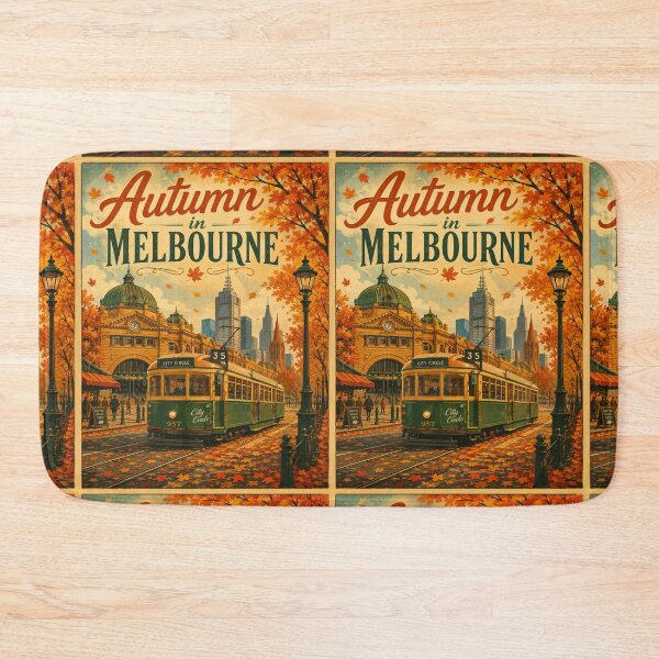 Item preview, Melbourne Tram Autumn Vintage T-Shirt | Retro Tram Lover Gift | Melbourne Australia Fall Heritage Design designed and sold by Globalcitytees.