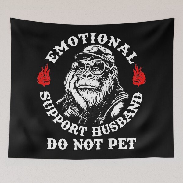 Item preview, Emotional Support Husband Do Not Pet Funny Spouse Grumpy Partner Gift Humor designed and sold by Hugosploosh.