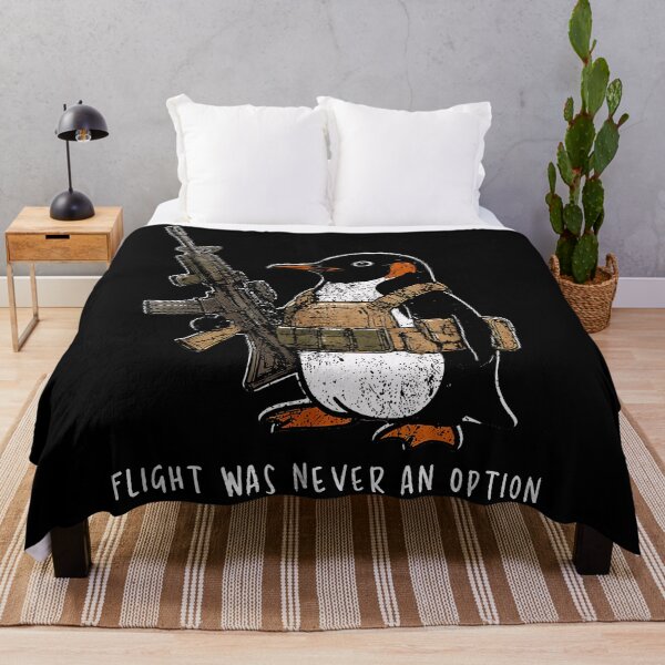 Item preview, Flight Was Never An Option Tactical Penguin Funny Meme designed and sold by Hugosploosh.