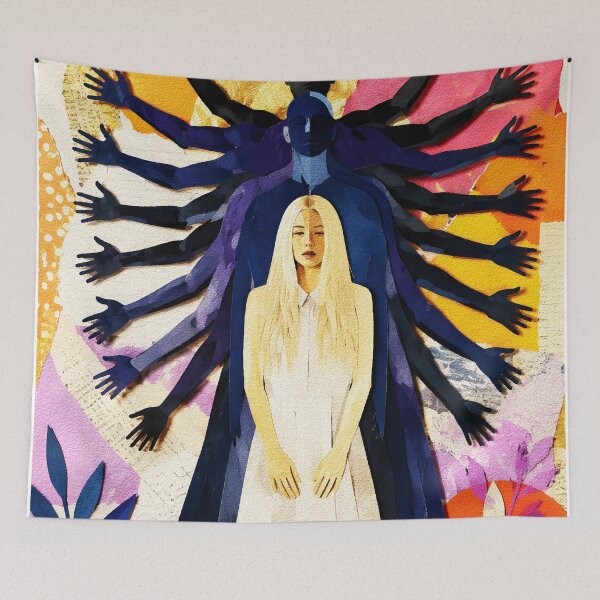 Item preview, Unseen Hands – Hidden Control Symbolic Portrait designed and sold by RamyGallery.
