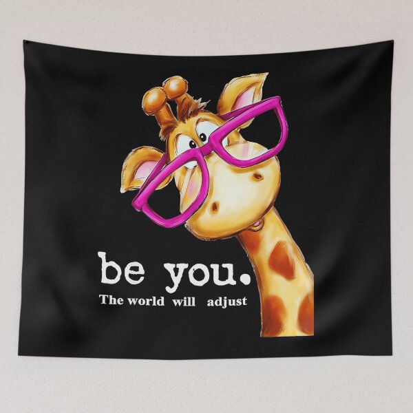Item preview, Be You. The World Will Adjust Giraffe Positive Message Self Love Individuality designed and sold by Hugosploosh.