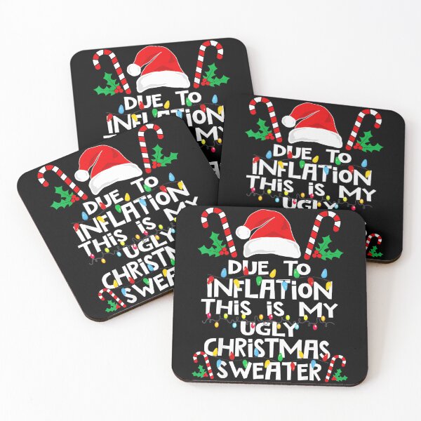 Item preview, Due To Inflation This Is My Ugly Christmas Sweater Funny Christmas Holiday Party designed and sold by Hugosploosh.