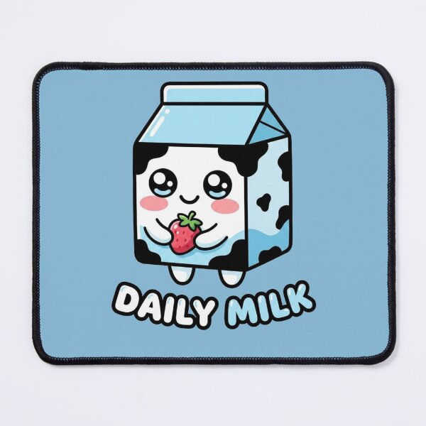 Item preview, Cute Daily Milk Cartoon with Strawberry Kawaii Design designed and sold by morning sun.