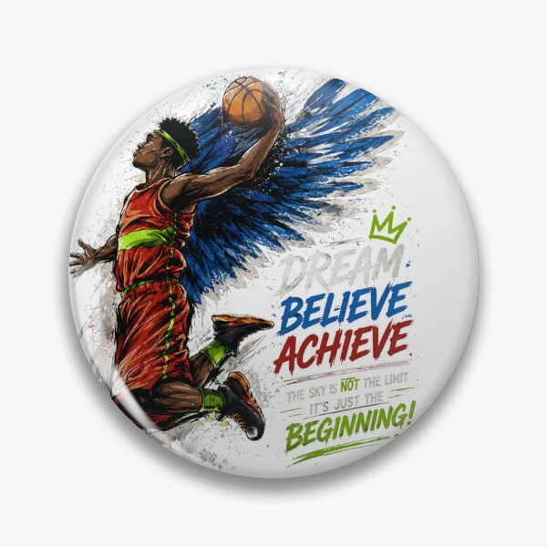 Item preview, Dream Believe Achieve Basketball Player Wings designed and sold by DKSH1234.